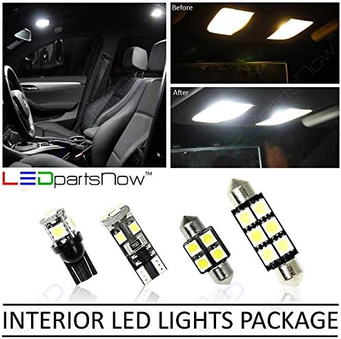 LEDpartsNow Interior LED Lights Replacement for 2007-2013 Chevy Silverado Accessories Package Kit (12 Bulbs), WHITE