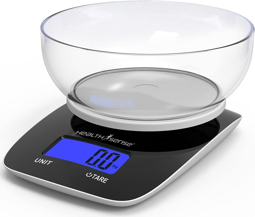 Chef-Mate KS 33 Digital Kitchen Weighing Scale & Food Weight Machine for Health, Fitness, Home Baking & Cooking with Free Bowl, 1 Year Warranty & Batteries Included