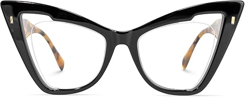 Zeelool Elegantes gafas de mariposa para mujer con lente transparente sin receta Asta JGA706778