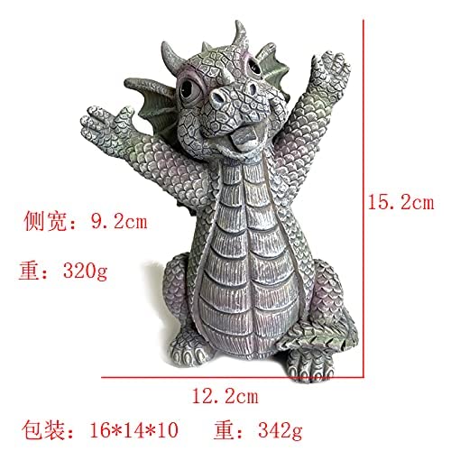 zalati Dragon Statue Figurines Art Resin Sculpture for Outdoor Garden Decor Home Desk Ornament - Dance with Joy - Image 4