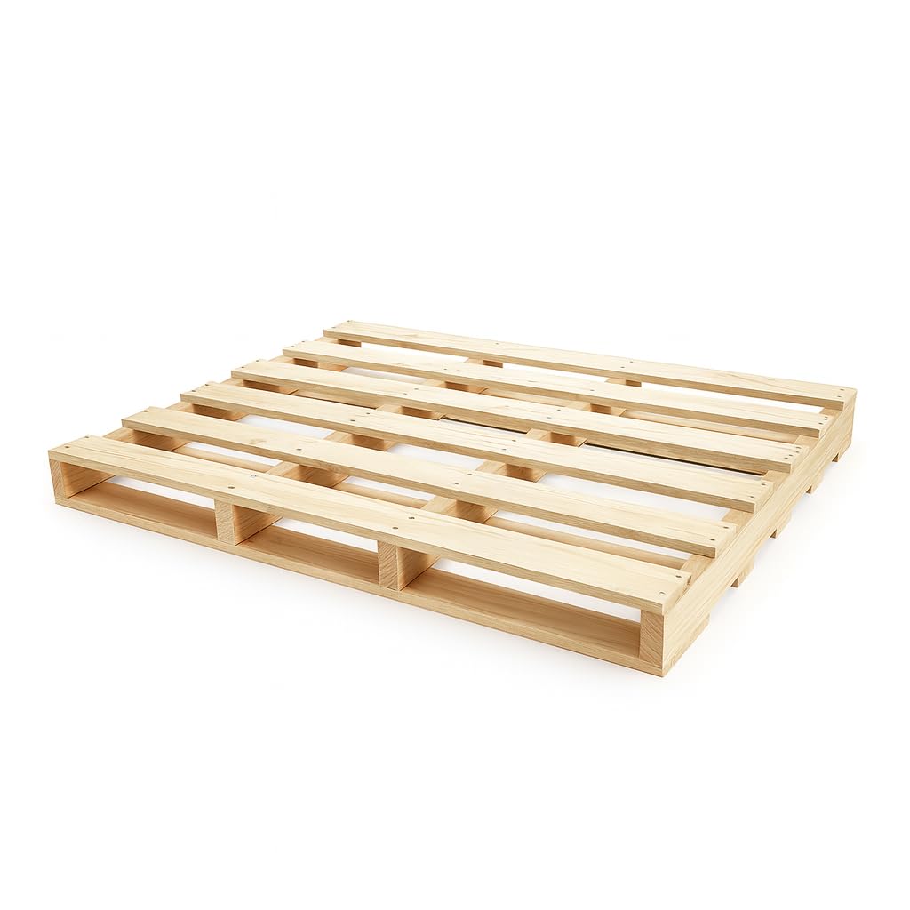 SERENDIB Palet de Madera Reutilizable 95x115x10 cm | Carga 1500 kg | Ecológico y Resistente | Ideal Decoración, Industrial o Reciclaje | Amigable con el Medio Ambiente