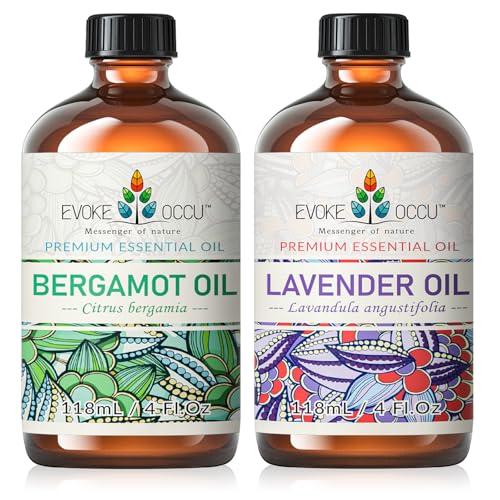 EVOKE OCCU Bergamot Essential Oil and Lavender Essential Oil - 4 Fl Oz