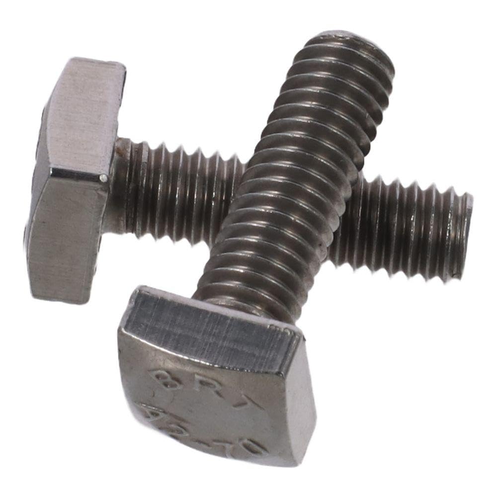 Square Head Bolt 2PCS M6x20mm Stainless Steel Square Machine Screws,Alloy Stee Square Machine Screws Durable Silver Fully Thread