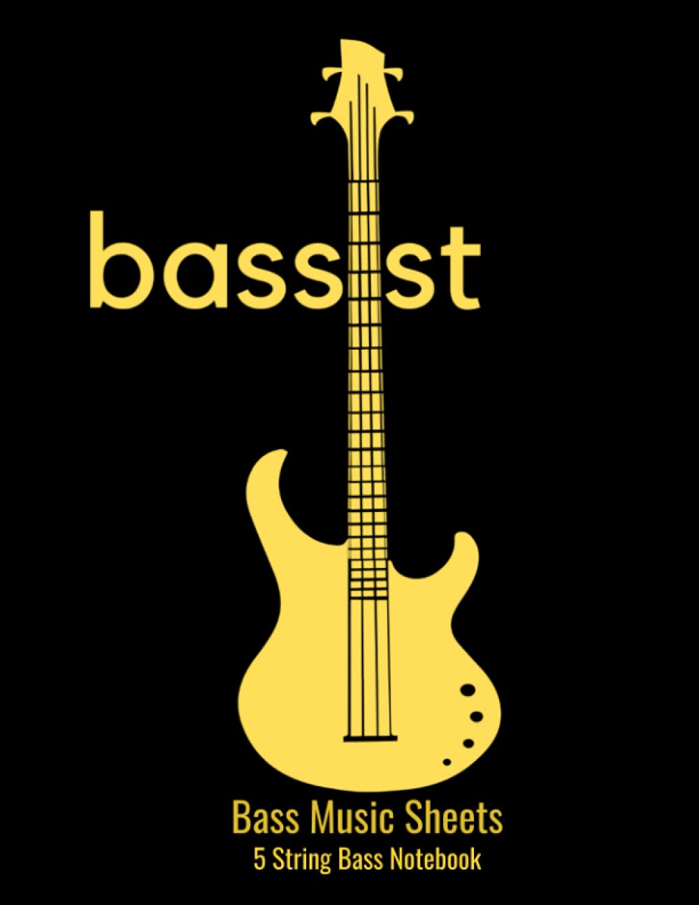 Buy 5 String Tab Blank Manuscript Staff Music Paper For 5String Bass Guitar and other 5