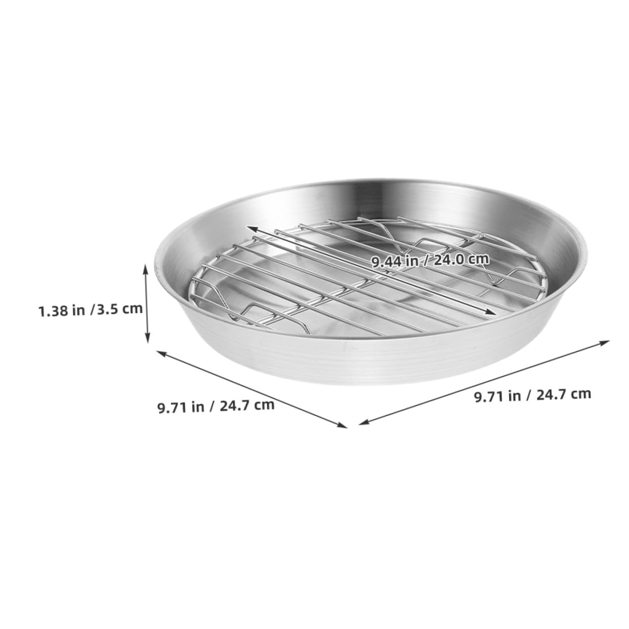 Bandeja para Asar de Acero Inoxidable, Multiusos, Plata