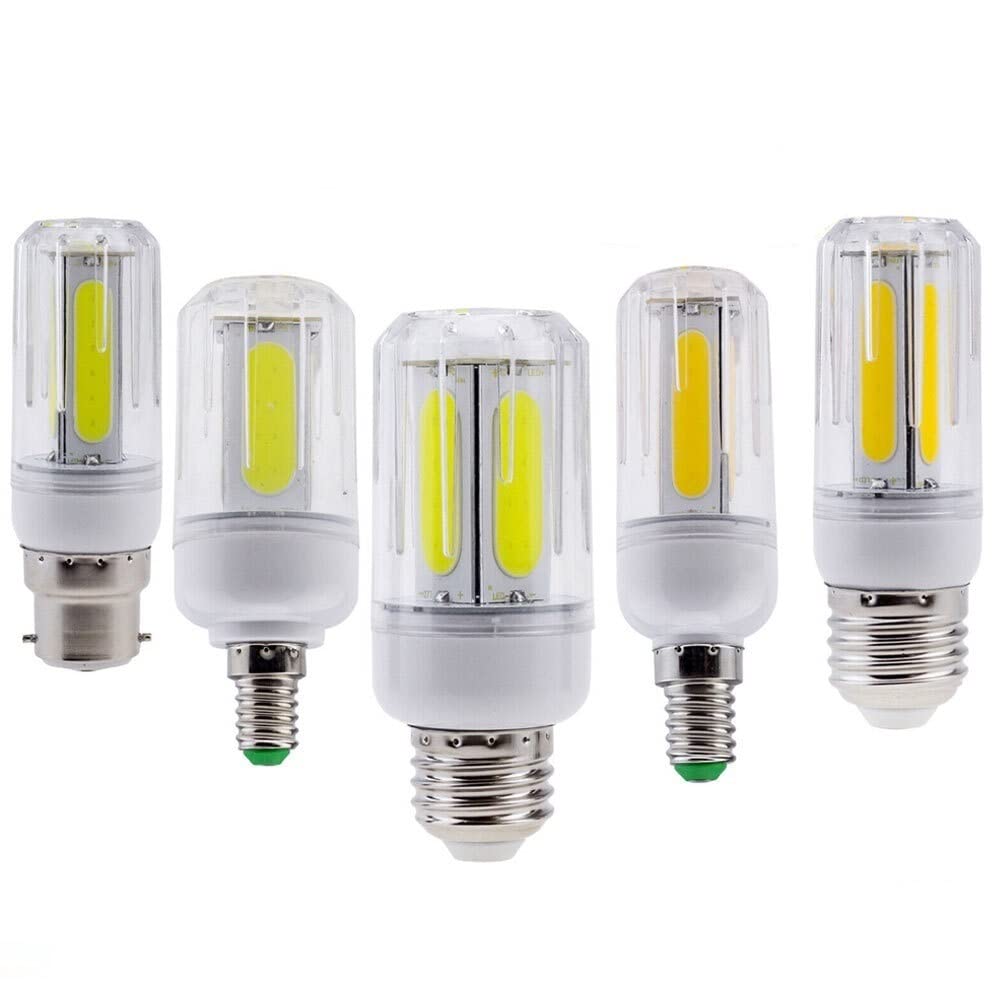 Luci, Confezione da 10, Lampadina LED COB a Mais AC85-265V E14/E12/B22/E26/E27, Lampadina LED per Illuminazione Domestica, lampadine per Uso Domestico