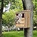 Owl House Premium Wooden Bird House Kit - Cedar Owl Nesting Box for Barn & Screech Owls, Includes Shavings & Screws