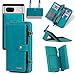 Compatible with Google Pixel 6 Wallet Case Crossbody Shoulder Strap Stand Leather Card Holder Multi-Function 2in 1 Detachable Magnetic Cell Accessories Phone Cover for Pixel6 Pixle Six Women Men Green