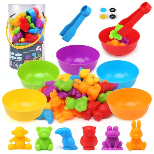 LEADSTAR Jeux Montessori 2 3 4 5 Ans, Jouets pour Comptage et Tri Numéros Compter Les Jouet avec...
