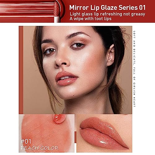 Maepeor Shiny Glossy Lipgloss Set 8Pcs Non-Sticky Moisturizing Lip Gloss Long-Lasting High Shine & Shimmer Liquid Lipstick For Girls And Women (Shiny Glossy, 8Pcs-A) #TOP5