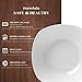 Y YHY Salad Bowls, 42 Oz Large Serving Bowls, White Deep Square Bowl Set of 2, Porcelain Bowls for Salad, Pasta, Cereal, Soup, Microwave & Dishwasher Safe