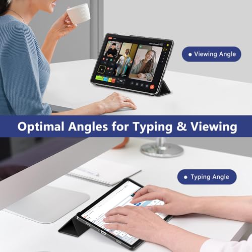 MoKo Funda para Galaxy Tab A9+ Plus 11 Pulgadas 2023, Funda Inteligente Protectora con Carcasa Traslúcida de PC Duro para Tab A9 Plus Tableta(SM-X210/X216/X218), Auto Activación/Reposo, Negro - imagen 4