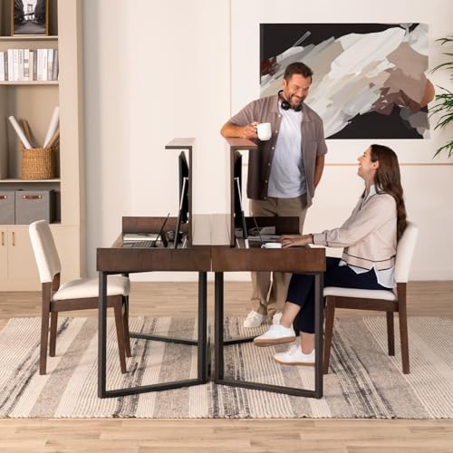 Convertible Desk, Simple Modern Home Office Desk with Storage, Folding Desk into Dining Table, Multiuse Dining Table and Gaming Desk, Work from Home Essentials (1 Unit) by Transformer Table - Image 3