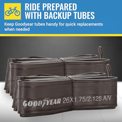 image for Goodyear Bicycle Inner Tube - Durable 26 Inch Bike Tube with Butyl Rub