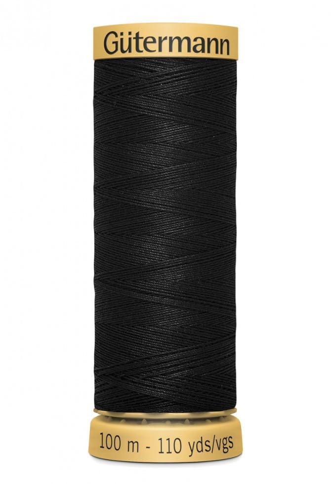 Gutermann Natural Cotton Sewing Thread 100m Black 5201 - Each