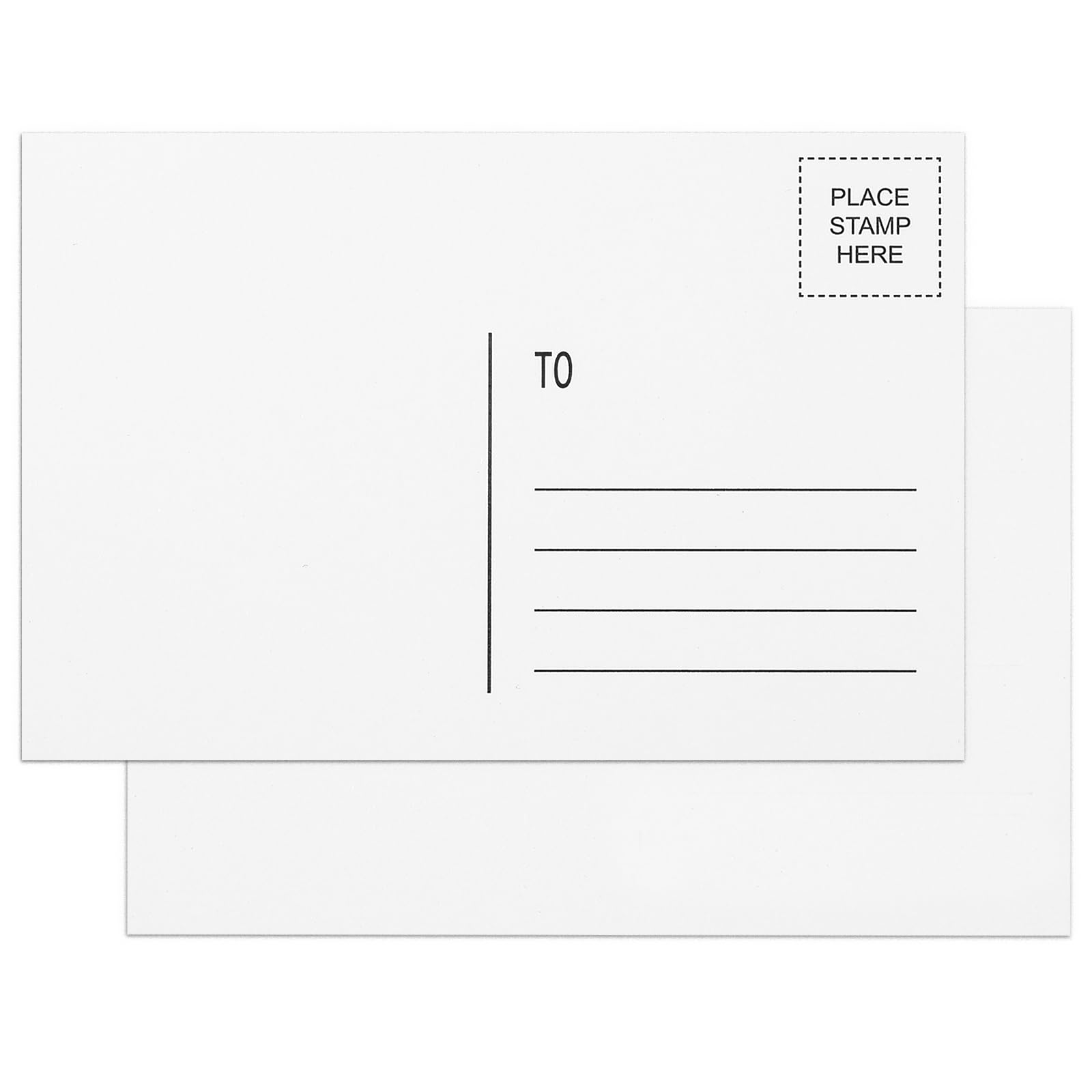 Blank Postcards for Mailing 4x6, Goefun 300 GSM Printable Postcards 48 Sheets of White Blank Post Cards Bulk for Thank You Notes, DIY Greetings,