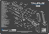 EDOG G3 Gun Cleaning Mat - Schematic (Exploded View) Diagram Compatible with Taurus G3 Series Pistol 3 mm Padded Pad Protect Your Firearm Magazines Bench Surfaces Gun Oil Solvent Resistant