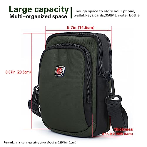 Image of Unisex Casual Fashion Multifunctional Mini Shoulder Bag Crossbody Bag Travel Passport Wallet Bag