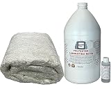 Polymer World- Polyester Resin with 1.5x50x10 Yard Chopped Strand Mat, Fiberglass Kit for Boats, Automobiles, Surfboard, RV, Canoes, Jetski, Watercraft, with MEKP