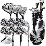 PGF Men's Mustang MK7 Complete Golf Club Package Set [Hand: Right] [Length: Standard] [Flex:Regular][14-Pieces]