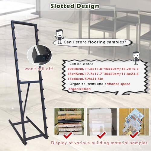 Présentoir de carreaux de sol grande capacité, étagère simple face en métal pour showroom - 5