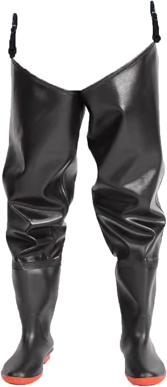 Męskie kalosze wędkarskie i myśliwskie z PVC, z regulowaną klamrą i podeszwą Oxford 80 cm/31,5 cala(46)