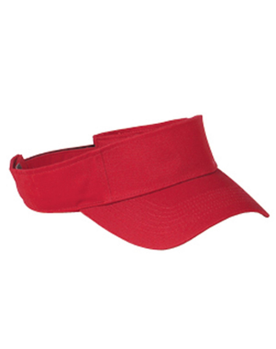 Big Accessories Cotton Twill Visor OS RED