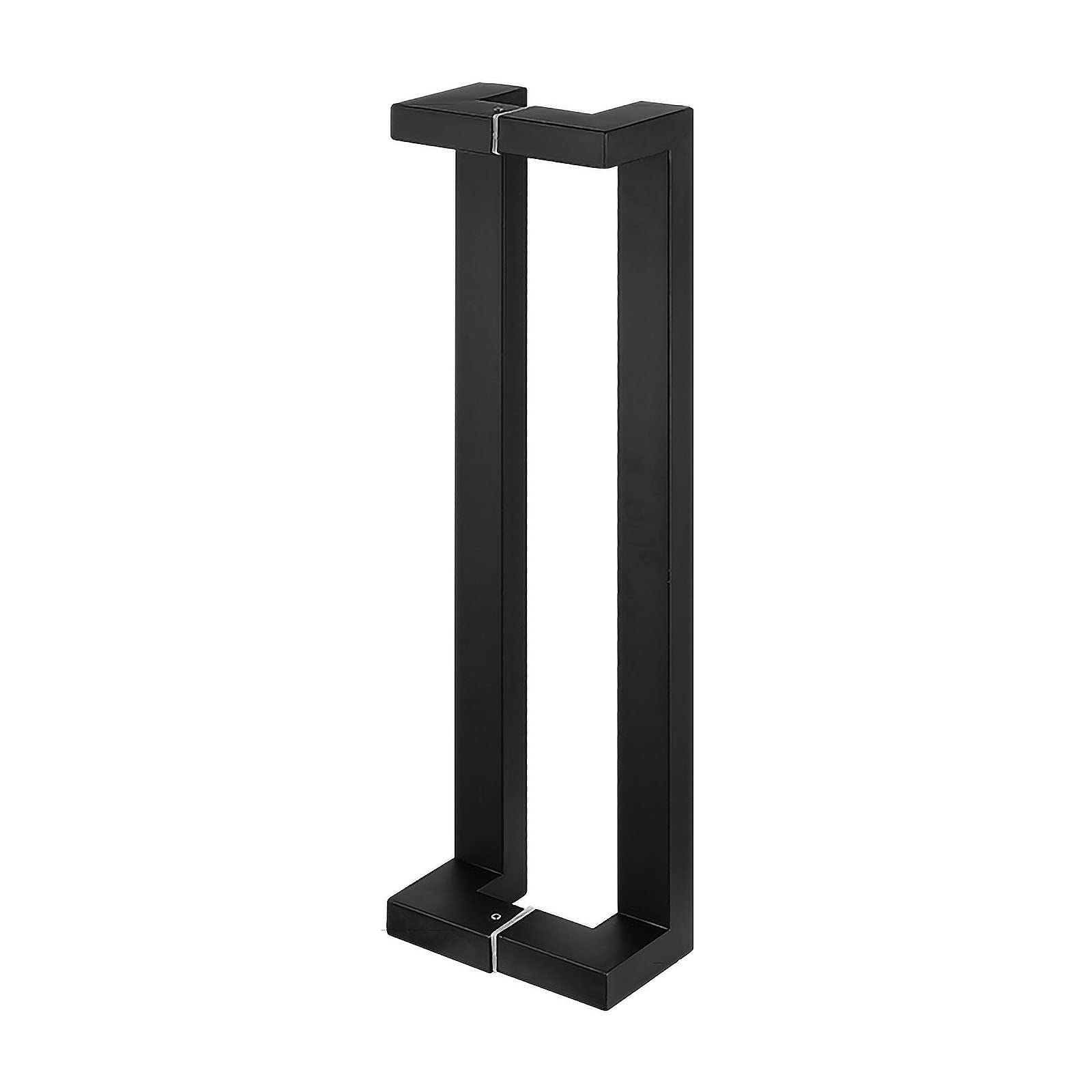 CWCQGH 23.6in/31.5in/47.2in/59in Sliding Door Handle,Heavy-Duty Stainless Steel Push Pull Door Handle with Fittings,for Shower Glass Sliding/Barn Door/Interior Exterior Door,Black-60cm/23.6in