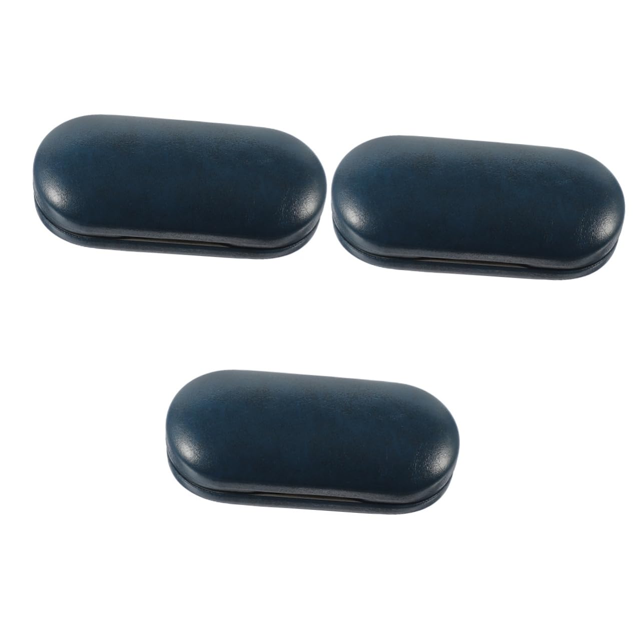 FRCOLOR 3 Sätze Doppellagiges Brillenetui Fall Gläser faltbar kontaktlinsenbehälter Lenses case Outdoor - Brillenetui Inhaber von Haushaltskontakten feines Vlies Blue