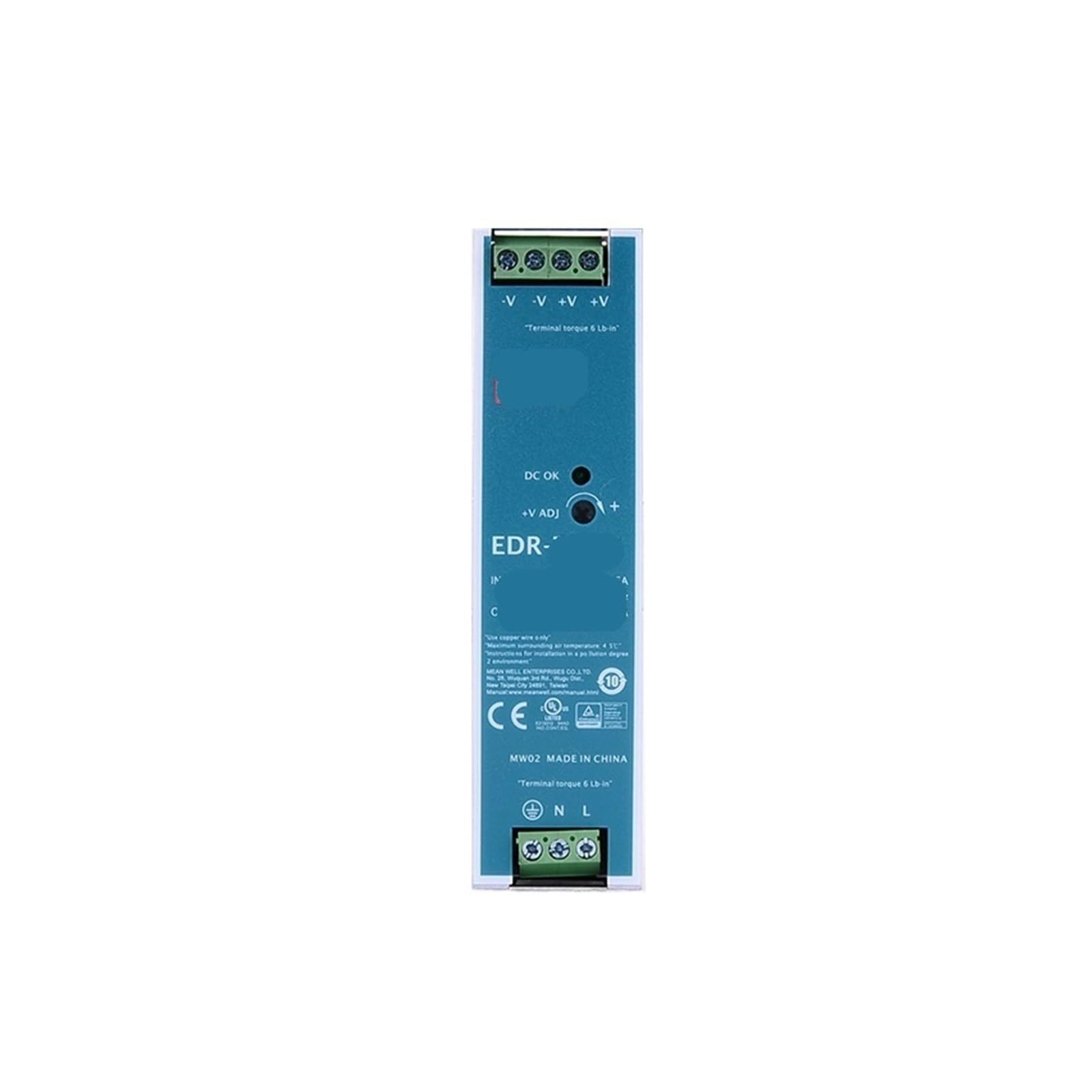 Alimentation à découpage EDR-75-12 de 12V protégeant vos circuits contre les surcharges