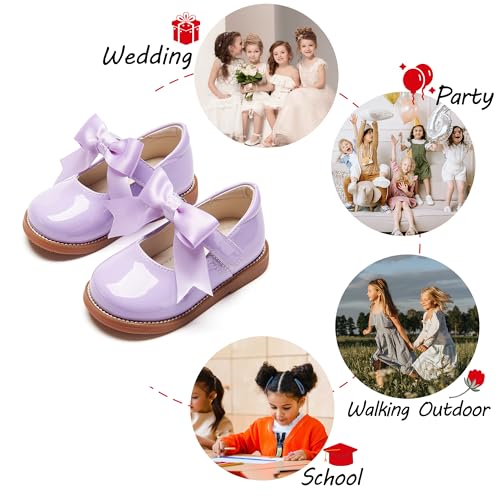 Image of PHIRAMIN Toddler Girl Mary Jane Dress Shoes-Little Girl School Uniform Shoes for Wedding Party