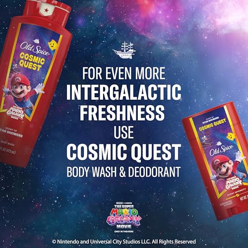 Old Spice Bar Soap for Men, Long-Lasting Cosmic Quest Scent, 5 oz | Star Showers Notes | 24/7 Shower Fresh & Refreshing Lather | Deep Cleansing to Wash Away Dirt & Odor | Super Mario Collection - image 9