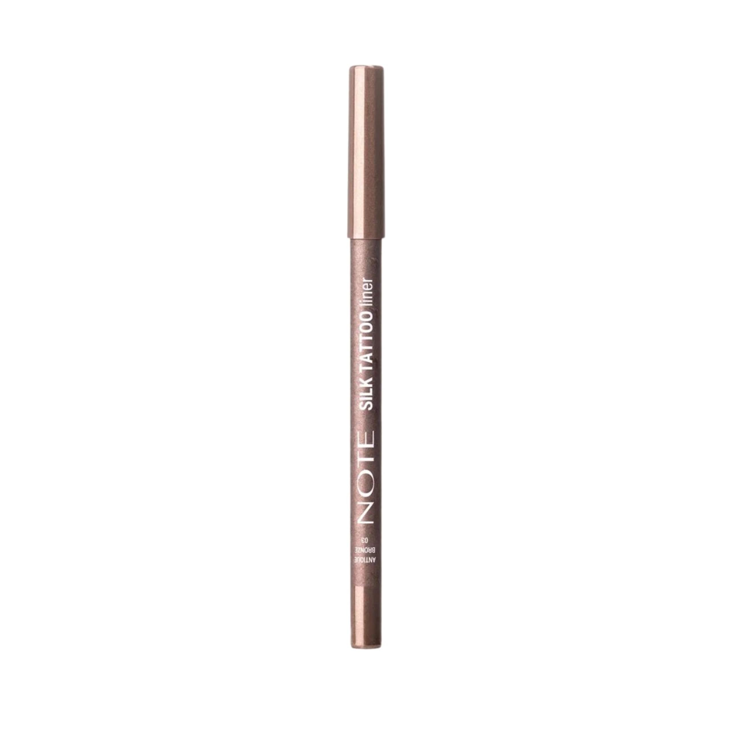 Note Cosmetics Silk Tattoo Liner Suya Dayanıklı İpeksi Jel Göz Kalemi - 03 Antique Bronze