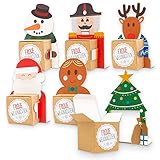 Set beinhaltet 6 Würfelboxen aus Karton in braun Größe der Box: ca. 6,5 x 6,5 x 6,5 cm
