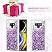 Caka Galaxy Note 9 Case, Galaxy Note 9 Glitter Case Liquid Series Sparkle Fashion Bling Luxury Flowing Liquid Floating Glitter Soft TPU Clear Case for Samsung Galaxy Note 9 (Purple)