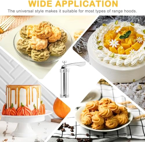 FENGCHUANG Pistolet à Patisserie, Machine à Biscuits avec 20 Gabarits, 8 Douilles Presse Biscuit 21.5 x 15.5 cm Presse a Biscuit Pistolet à Biscuits pour Gâteaux Dessert – vue 8