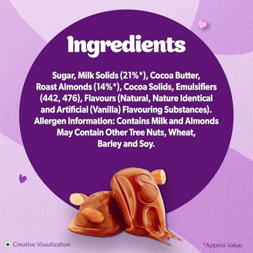 Image of Cadbury Dairy Milk Silk Roast Almonds Chocolate Bar, 134 g (Pack of 3)