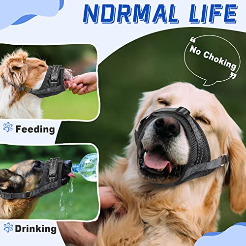 Gogopaw Dog Muzzle Soft Air Mesh Muzzle For Large Dogs(Black,S-4) #TOP3