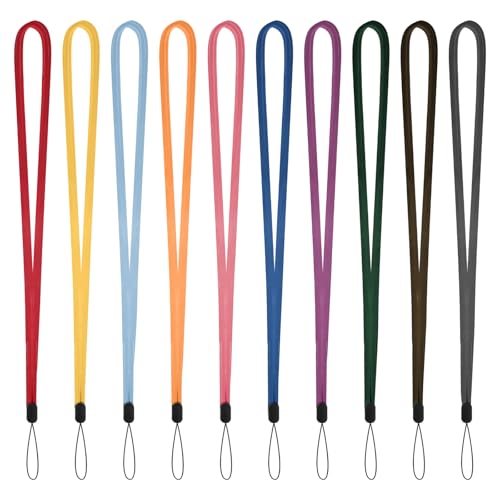 Psyqtsuary 10 Pack Lanyards Colored Neck Lanyard Straps Whistles ID Badges Holder, Office Name...