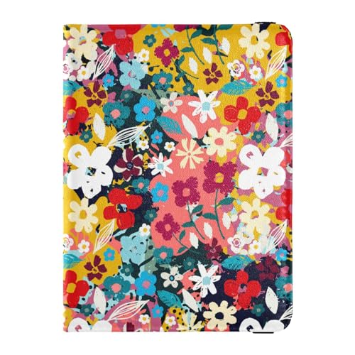 Custodia per passaporto per donne e uomini per da viaggio con blocco RFID fiori colorati e floreali Fiori Taglia unica Casual