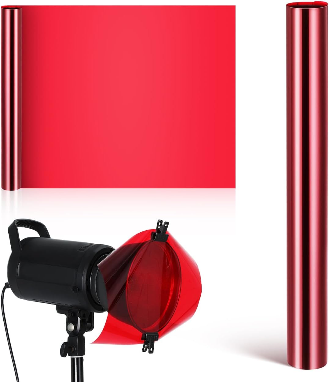 DOITOOL Color Gels for Photography Light Filter Sheet Pet Color Film for Lighting 78.74 X 11.81 in Overlay for Stage Studio Film Event and Interior Decor