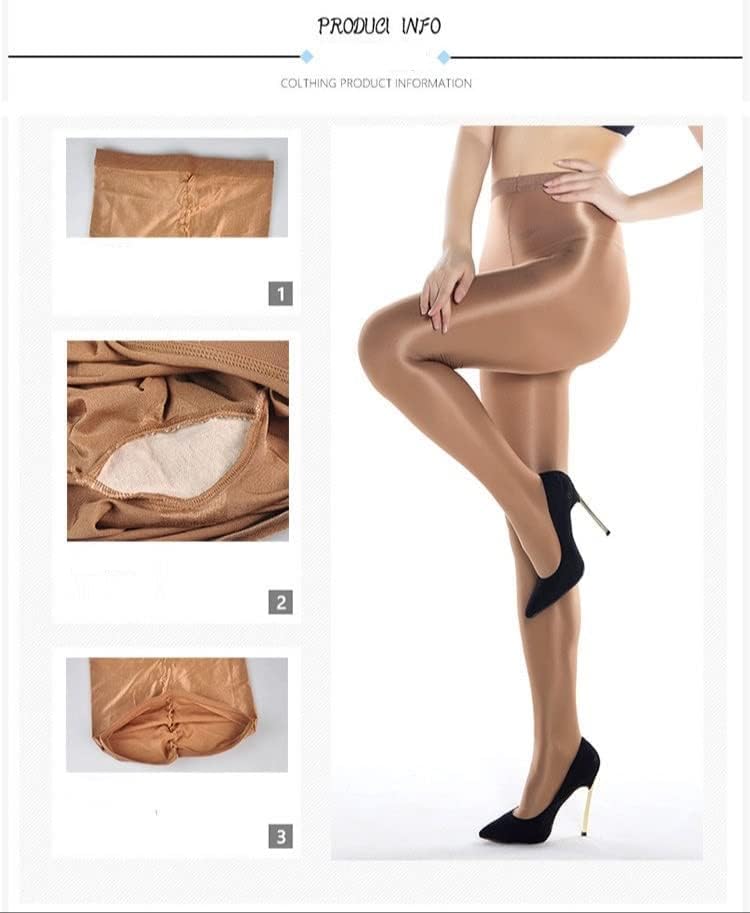 Collant 70D brillant marron café pour jambes parfaites - 4