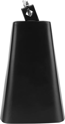 Miniatura 5 de Paquete de 2 campanas de vaca de acero de metal de 8 pulgadas, cencerros de percusión de mano con palo para batería, instrumento de percusión,