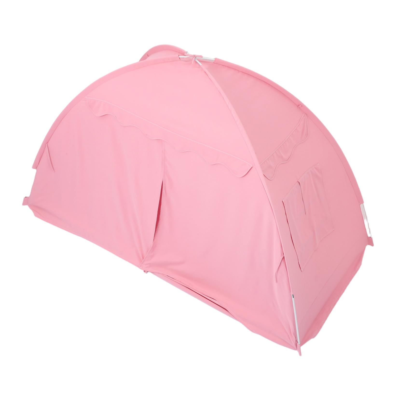 Lurrose Tienda de campaña Individual para con Dosel, Tienda Opaca para Dormitorio, casita de Juegos para Dormir y Jugar, para y niñas, Rosa, Plegable