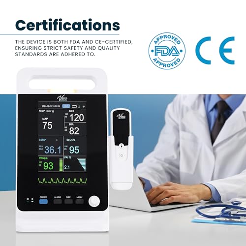 vivadiagnostic omni portable vital signs monitor monitor de signos vitales para humanos with thermometer