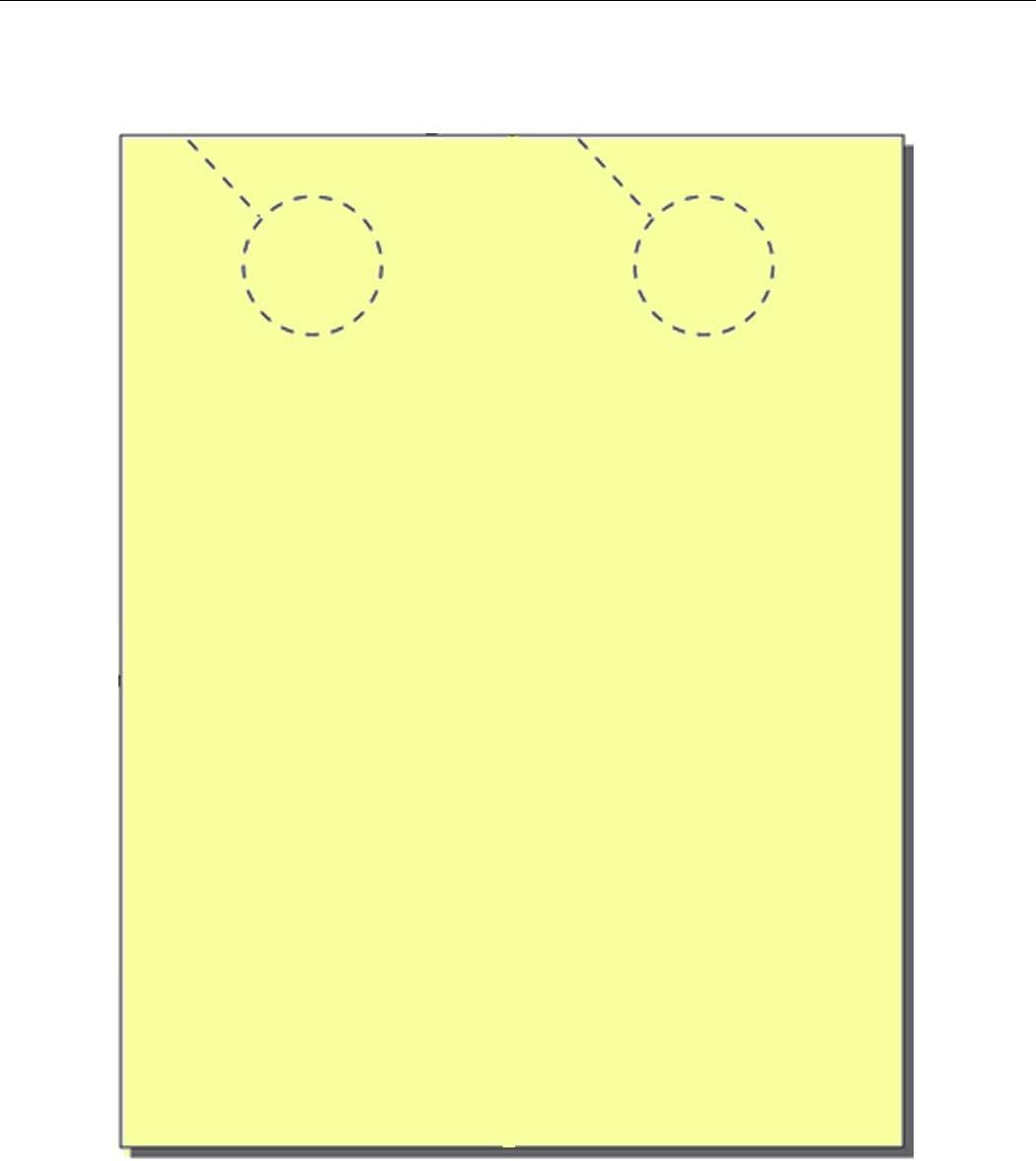 Door Hangers, Print-Ready, 4.25 x 11, 2-UP on 8.5 x 11 Yellow 67-lb Vellum, with 1.5 Holes - 250 Sheets