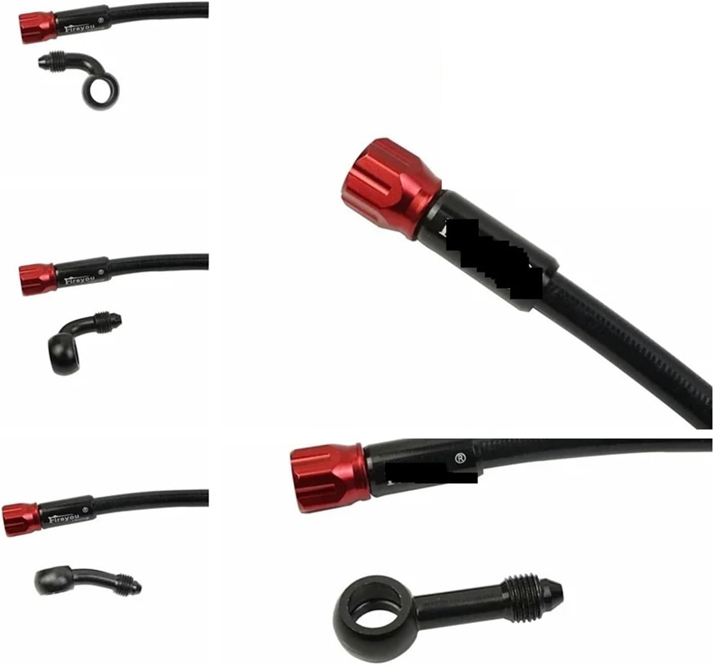 Motorcycle Brake Hose Bike Braided Steel Hydraulic Brake Line Clutch Oil Tube Pipe Scooter AN3 ATV Moto(1700mm)