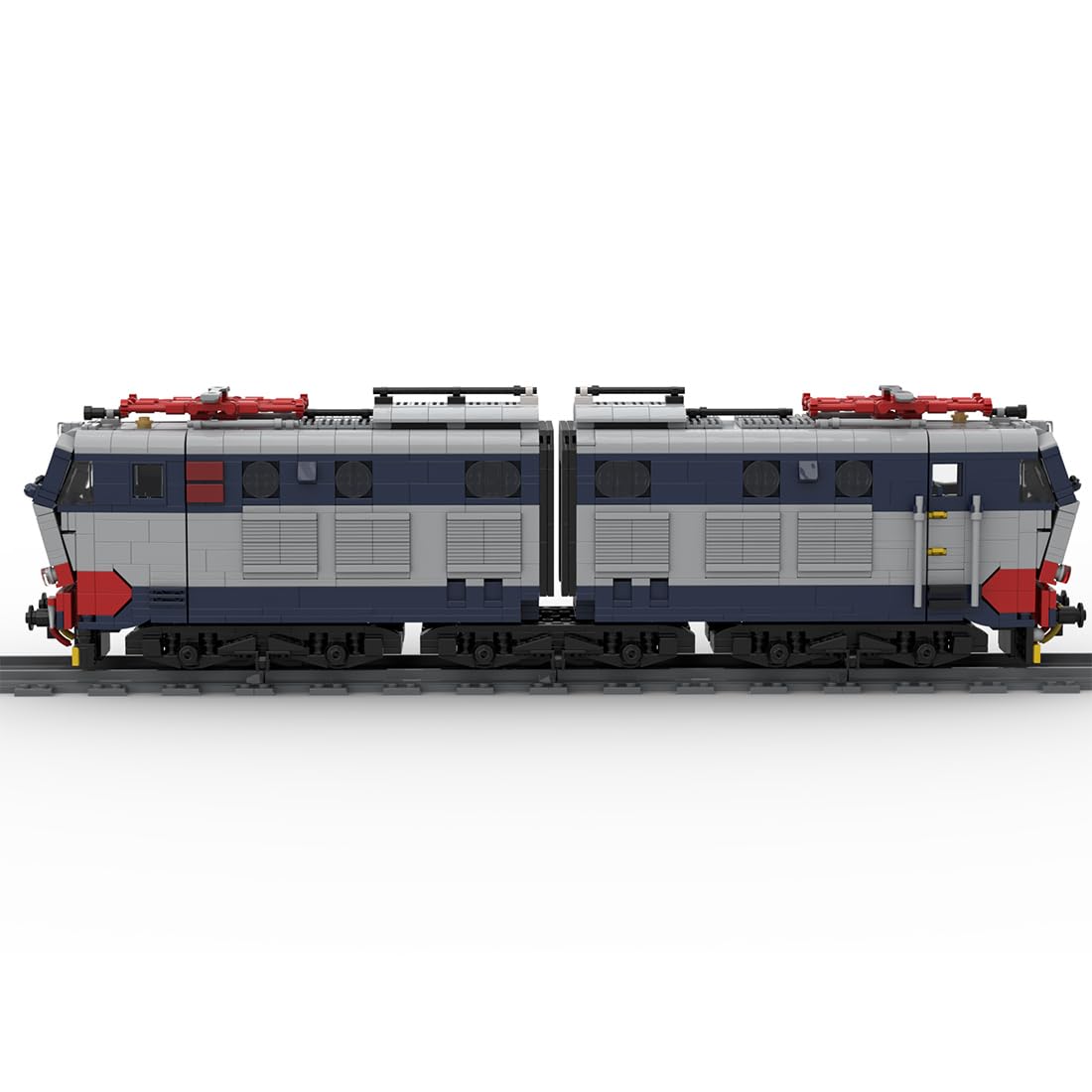 Train Blocchi da costruzione tecnica, 1958 pezzi italiani E-656, set locomotiva modello, giocattolo da costruzione, treno, regalo per adulti e ragazzi (versione statica)
