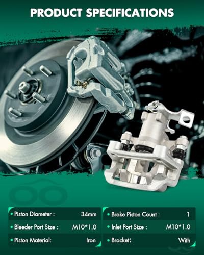 Image of SCITOO 19B6789A 19B6788A Rear Left & Right Disc Brake Calipers w /Bracket Fit For Kia For Soul 2014-2018, Single Piston