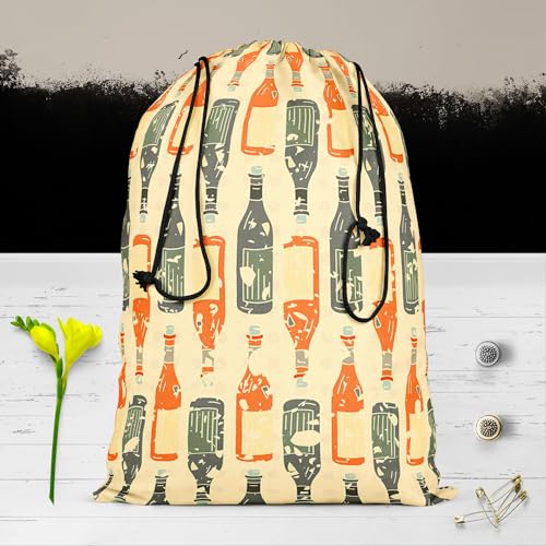 Image of ArtzFolio Wine | Reusable Sack Bag | Bag for Gym, Storage, Vegetable & Travel